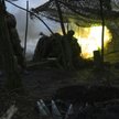 Ukraińscy artylerzyści na pozycjach ogniowych