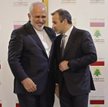 Ministrowie spraw zagranicznych Libanu Gebran Bassil (z prawej) i Iranu Mohammad Javad Zarif