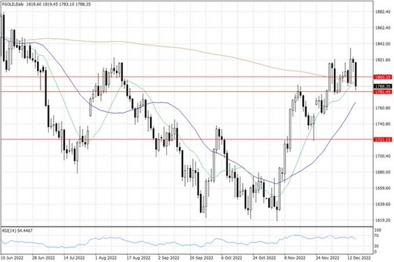Notowania złota – dane dzienne