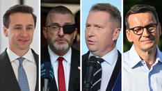 Krzysztof Bosak, Grzegorz Braun, Przemysław Czarnek i Mateusz Morawiecki