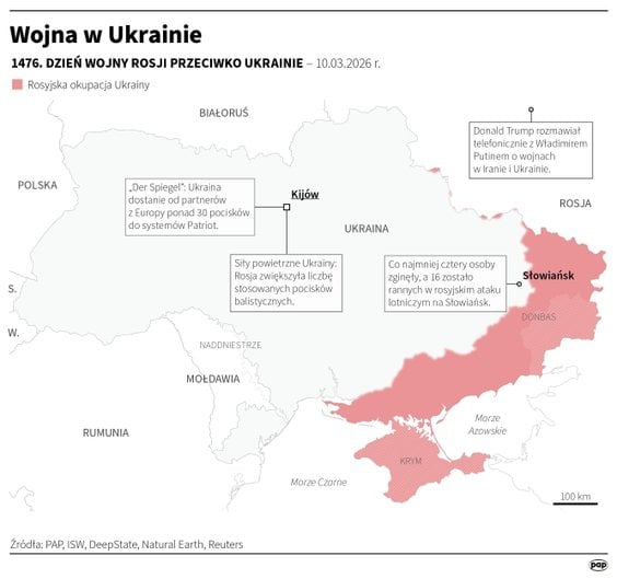 Tak wyglądała sytuacja na froncie w 1476 dniu wojny