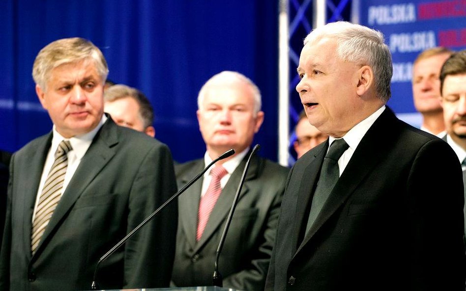 Krzysztof Jurgiel (z lewej) i Jarosław Kaczyński