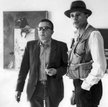 Joseph Beuys 1921 – 1986 (z prawej) w Muzeum Sztuki w Łodzi w 1981 roku w towarzystwie ówczesnego dy