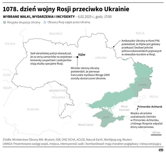 Tak wyglądała sytuacja na froncie 6 lutego