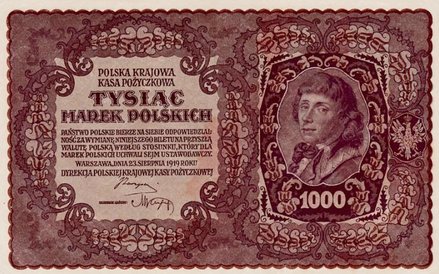 Od stycznia 1920 r. w II RP jedyną obowiązującą walutą stała się marka polska. Ale już trzy lata póź