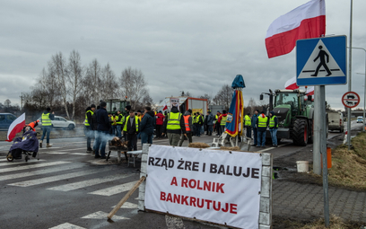 Protest rolników na przejściu granicznym w Dorohusku, 12 lutego. Rolnicy z całej Polski od piątku ko