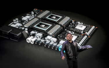 Jen-Hsun Huang, charyzmatyczny prezes Nvidii na Consumer Electronics Show w Las Vegas. Nvidia mocno 