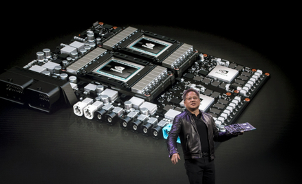 Jen-Hsun Huang, prezes Nvidia Corp. na Consumer Electronics Show w Las Vegas. Nvidia najpierw ucierp