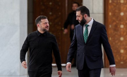 Wołodymyr Zełenski i Ahmad asz-Szara