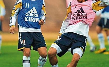 Trening Japończyków. Keiji Tamada (z lewej) i Yuichi Komano / fot: Yuri CORTEZ