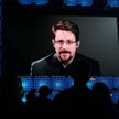 Snowden występujący (za pośrednictwem wideołącza) na 2019 Web Summit w Lizbonie.