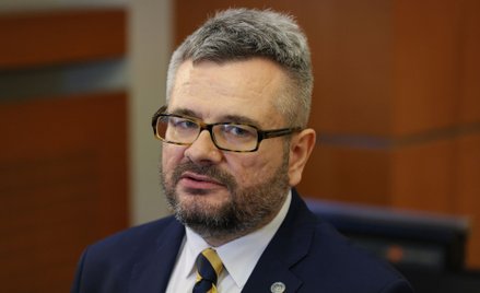 Rzecznik stołecznej Prokuratury Okręgowej Piotr Skiba podczas briefingu prasowego w siedzibie Prokur