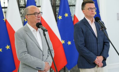 Włodzimierz Czarzasty i Szymon Hołownia