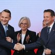 Minister spraw zagranicznych Radosław Sikorski oraz prezydent Warszawy Rafał Trzaskowski podczas Rad
