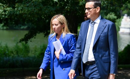 Giorgia Meloni i Mateusz Morawiecki