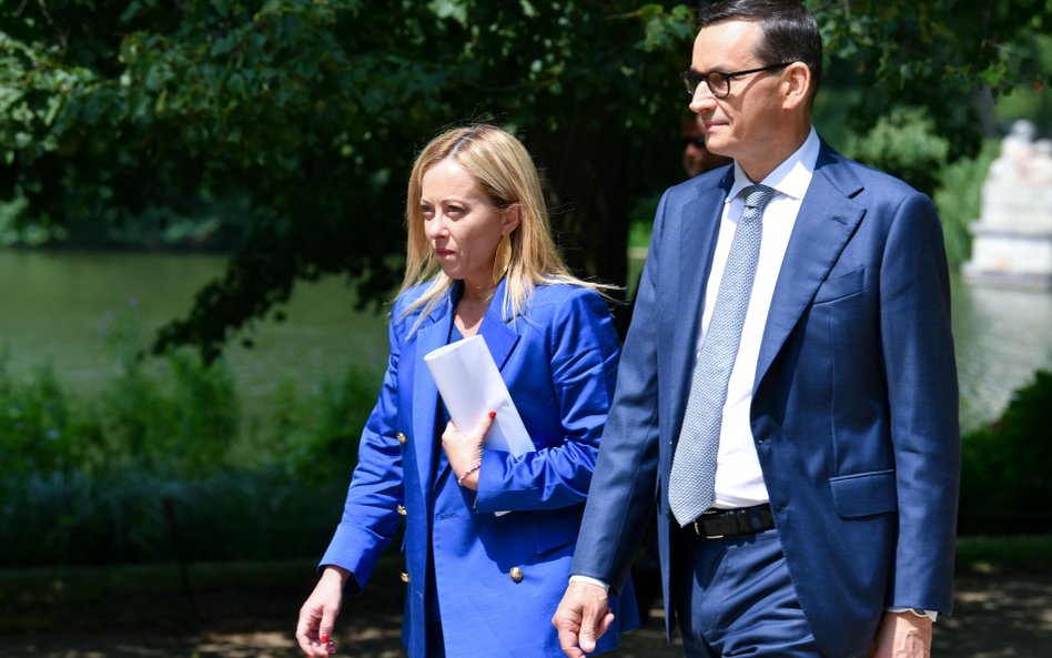 Giorgia Meloni i Mateusz Morawiecki