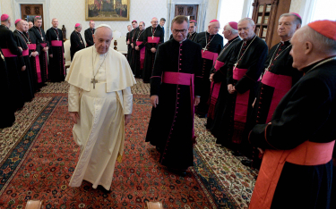Franciszek ma coraz większy wpływ na polskich biskupów. Na zdjęciu: wizyta ad limina Apostolorum, Wa