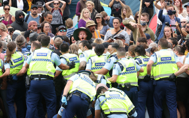 Protest przed parlamentem Nowej Zelandii