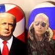 Tradycyjne rosyjskie matrioszki z wizerunkami Donada Trumpa i Władimira Putina