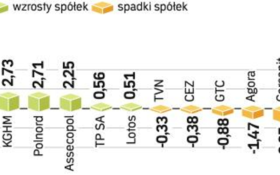 WIG20 zyskał 0,76 proc. To niewiele, zważywszy na skalę przeceny z ostatnich dwóch dni. Resort finan