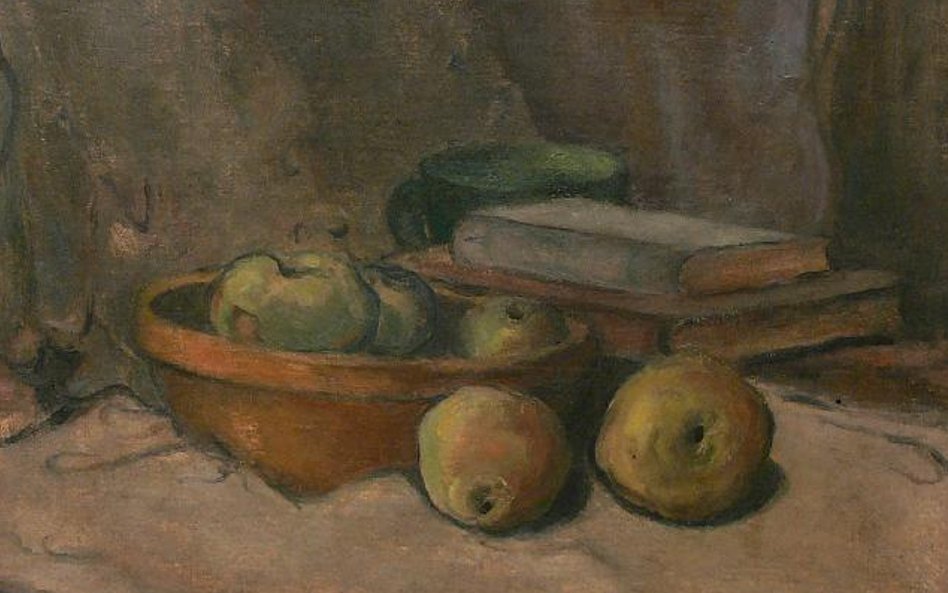 Martwa natura z jabłkami i książkami, lata 1900–1906 - Władysław Ślewiński