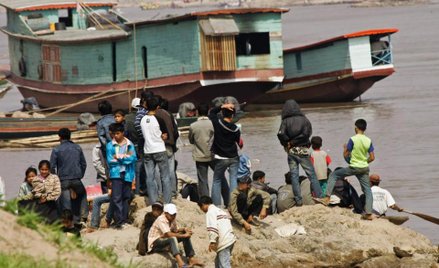 Nad rzeką Mekong w Laosie. Rok 2008, zanim zaczęła się tu budowa Xayaburi. Tama początkowo cieszyła 