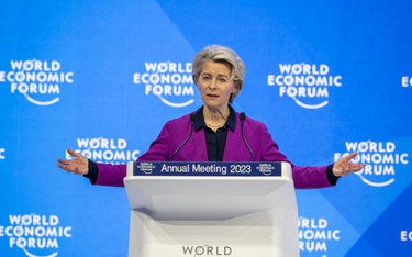 Ursula von der Leyen podczas przemówienia w Davos