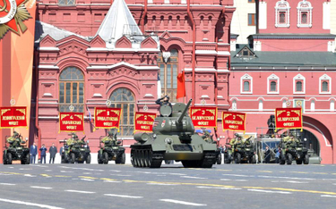 Samotny T-34 na paradzie w 9 maja 2018 roku w Moskwie.
