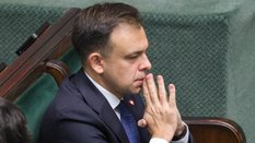 Minister finansów Andrzej Domański podczas debaty budżetowej w Sejmie