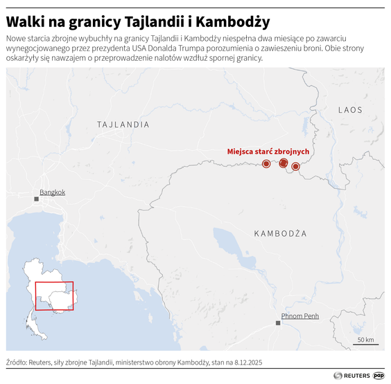 Walki na granicy Tajlandii i Kambodży