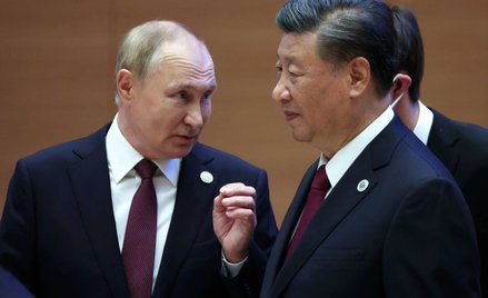 Xi i Putin podczas szczytu SCO-HSC w Samarkandzie
