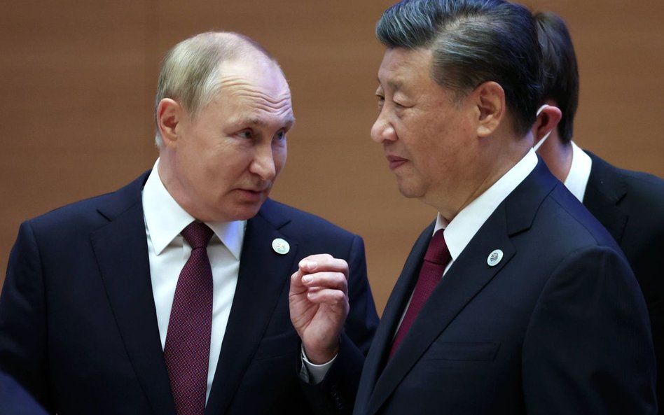 Xi i Putin podczas szczytu SCO-HSC w Samarkandzie