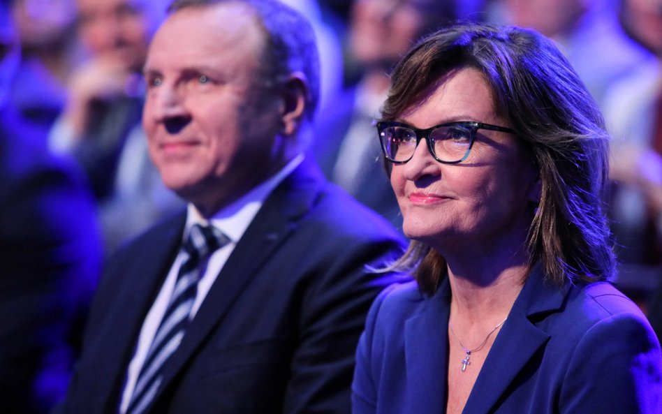 Były prezes Telewizji Polskiej Jacek Kurski i Marzena Paczuska