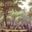„Puszcza Białowieska – polowanie na niedźwiedzia” Jana Henryka Müntza, 1783 r. Jak widać, niedźwiedź