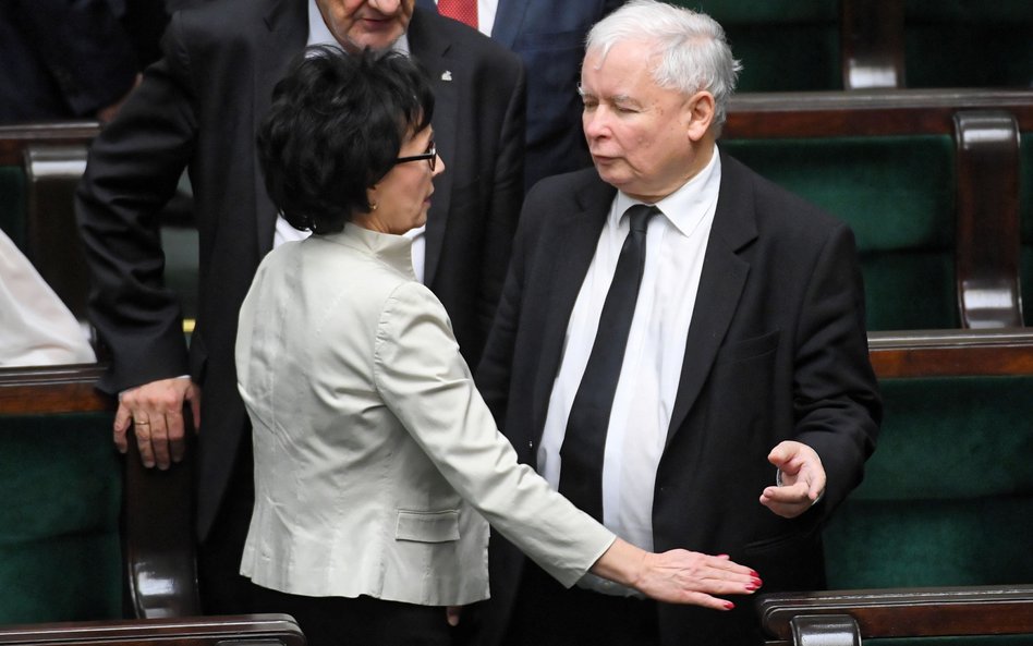 Elżbieta Witek i Jarosław Kaczyński