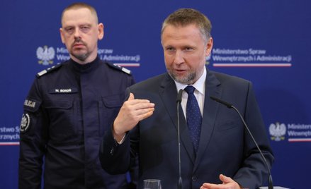 Minister spraw wewnętrznych i administracji Marcin Kierwiński i Komendant Główny Policji nadinsp. Ma