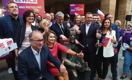 Lewica to wspólny szyld SLD, kierowanego przez Włodzimierza Czarzastego, Wiosny Roberta Biedronia or