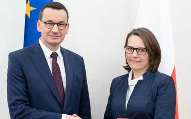 Premier Mateusz Morawiecki i Magdalena Rzeczkowska