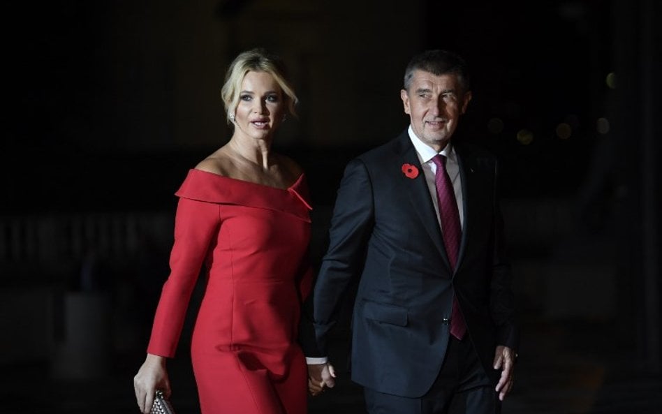 Andrej Babis z małżonką