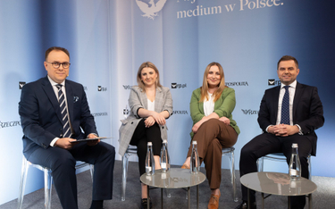 Uczestnicy debaty (od lewej): Paweł Czuryło, redaktor „Rzeczpospolitej”, Aleksandra Wierzba, Communi