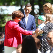 Minister rodziny i polityki społecznej Marlena Maląg, premier Mateusz Morawiecki oraz pełnomocnik rz