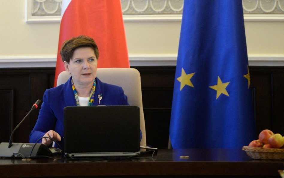 Premier Beata Szydło podczas posiedzenia rządu w KPRM