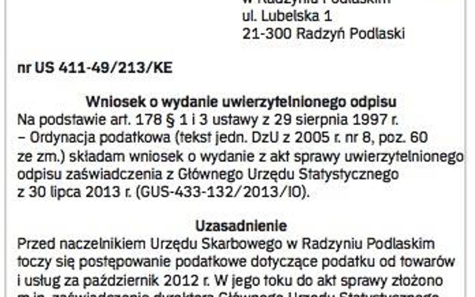 Wzór wniosku o wydanie uwierzytelnionych odpisów