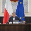 Premier Donald Tusk na posiedzeniu rządu w siedzibie Kancelarii Prezesa Rady Ministrów w Warszawie.