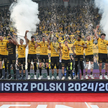 Radość zawodników Bogdanki LUK Lublin ze zwycięstwa w meczu ekstraklasy siatkarzy z Aluronem CMC War