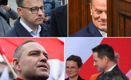 Marcin Romanowski, Donald Tusk, Karol Nawrocki i Rafał Trzaskowski