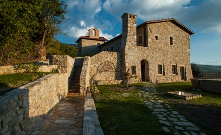 Hotel powstał w zabudowaniach średniowiecznej włoskiej pustelni.