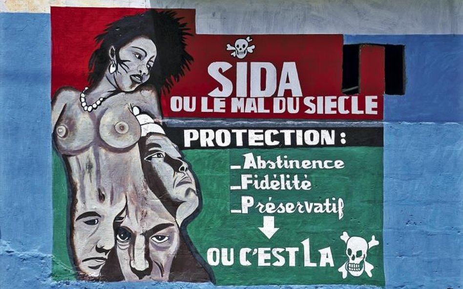 Wstrzemięźliwość, wierność, prezerwatywa – albo śmierć. Senegalski mural kampanii zapobiegania AIDS