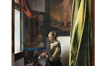 „Młoda kobieta czytająca list przy otwartym oknie”, 1657–1659