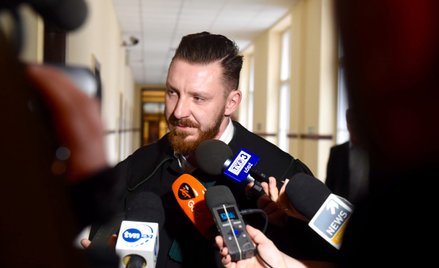 Paweł Kozanecki jako obrońca w jednej ze spraw karnych w łódzkim sądzie